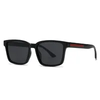 Simple Style Solid Color PC Polarized Light Square Full Frame Glasses sku image 1
