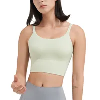 Fitness Sport Style Solid Color Nylon Naked Sense Strap Active Tops Vest main image 3
