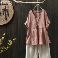 Women's Pullovers Shirt Short Sleeve Blouses Elegant Classical Solid Color sku image 14