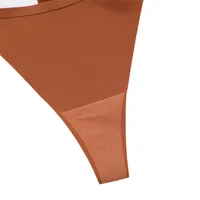 Solid Color Seamless Breathable Quick Dry Low Waist T/thong Panties main image 2