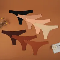 Solid Color Seamless Breathable Quick Dry Low Waist Panties main image 4