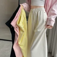 Women's Casual Daily Street Casual Style Japanese And Korean Leisure Solid Color Straight Pants Full Length Casual Pants main image 2