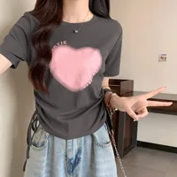 Women's Adults T-shirt Pullovers Short Sleeve T-Shirts Royal Sister Wind Letter/Number/Text Printing main image 2