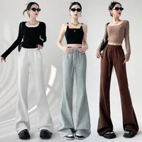 Women's Casual Daily Street Japanese And Korean Leisure Korean Style Solid Color Stereo Cutting Full Length Casual Pants main image 5