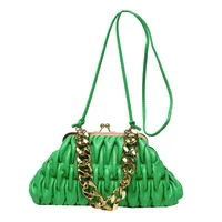 Women's Pu Leather Solid Color Elegant Pillow Shape Clasp Frame Shoulder Bag main image 4