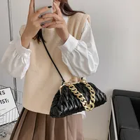 Women's Pu Leather Solid Color Elegant Pillow Shape Clasp Frame Shoulder Bag main image 2