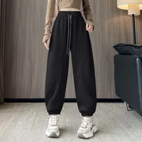 Women's Outdoor Street Sports Casual Style Japanese And Korean Leisure Solid Color Ankle-Length Harem Pants Casual Pants sku image 1