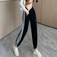 Women's Casual Street Sports Tidal Wind Streetwear Color Block Harem Pants Full Length Casual Pants sku image 14