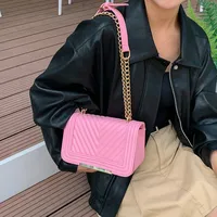 Women's Pu Leather Solid Color Classic Style Square Magnetic Buckle Shoulder Bag main image 4