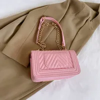 Women's Pu Leather Solid Color Classic Style Square Magnetic Buckle Shoulder Bag main image 3