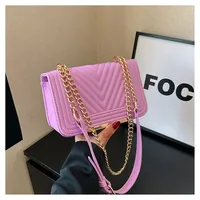 Women's Pu Leather Solid Color Classic Style Square Magnetic Buckle Shoulder Bag sku image 3