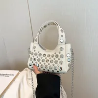 Women's Pu Leather Round Dots Streetwear Square Magnetic Buckle Shoulder Bag sku image 1