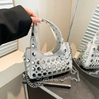 Women's Pu Leather Round Dots Streetwear Square Magnetic Buckle Shoulder Bag sku image 3
