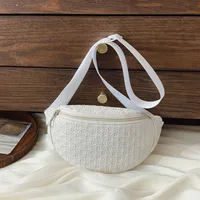 Kid'S PU Solid Color Preppy Style Classic Style Square Zipper Shoulder Bag main image 4