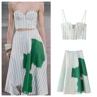 Holiday Daily Women's Elegant Simple Style Streetwear Stripe Cotton Polyester Skirt Co-ord Set Shorts Sets main image 1