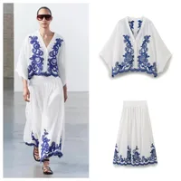 Holiday Daily Women's Ethnic Style Streetwear Printing Cotton Polyester Skirt Co-ord Set Shorts Sets main image 1