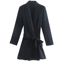 Women's Irregular Skirt Elegant Business Streetwear V Neck Lace-Up Long Sleeve Solid Color Above Knee Office Business Daily sku image 6