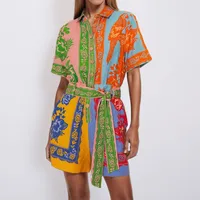 Women's Casual Office Daily Elegant Style Temperament Commuter Printing Shorts Jumpsuits main image 1