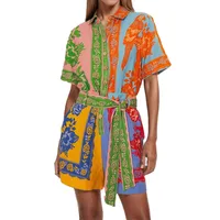 Women's Casual Office Daily Elegant Style Temperament Commuter Printing Shorts Jumpsuits main image 2