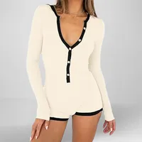 Women's Casual Daily Elegant Style Temperament Commuter Color Block Shorts Jumpsuits main image 2