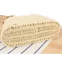 Women's Small Straw Solid Color Vacation Weave Trapezoid String Straw Bag main image 4