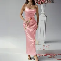 Women's Strap Dress Elegant Strap Solid Color Sleeveless Solid Color Maxi Long Dress Party sku image 14