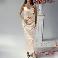 Women's Strap Dress Elegant Strap Solid Color Sleeveless Solid Color Maxi Long Dress Party sku image 10