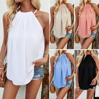 Women's T-shirt Sleeveless T-Shirts Casual Simple Style Streetwear Solid Color main image 1