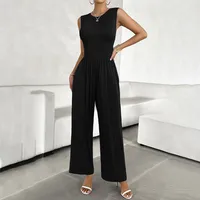 Women's Holiday Daily Casual Simple Style Streetwear Solid Color Full Length Jumpsuits main image 5