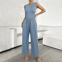 Women's Holiday Daily Casual Simple Style Streetwear Solid Color Full Length Jumpsuits sku image 16