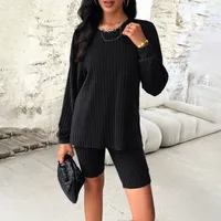 Holiday Daily Women's Casual Simple Style Streetwear Stripe Solid Color Spandex Polyester Flower Gray Velvet Shorts Co-ord Set Shorts Sets main image 2