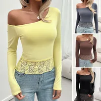 Women's T-shirt Long Sleeve T-Shirts Casual Simple Style Streetwear Solid Color main image 1