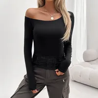 Women's T-shirt Long Sleeve T-Shirts Casual Simple Style Streetwear Solid Color main image 2