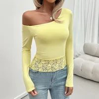 Women's T-shirt Long Sleeve T-Shirts Casual Simple Style Streetwear Solid Color sku image 5