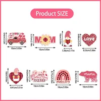 Cartoon Style Cute Vocabulary Words/Name Heart Shape Paper Pendant Artificial Decorations main image 2