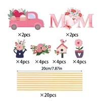 Cute Letter Flower Paper Vase Plug-in Artificial Decorations main image 3