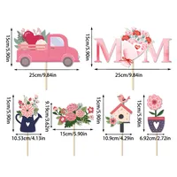 Cute Letter Flower Paper Vase Plug-in Artificial Decorations main image 2