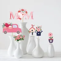 Cute Letter Flower Paper Vase Plug-in Artificial Decorations main image 4
