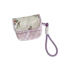 Women's Ditsy Floral Stripe Cloth Cotton Buckle main image 5