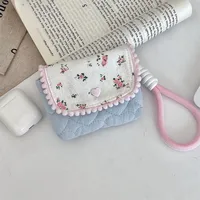 Women's Ditsy Floral Stripe Cloth Cotton Buckle sku image 2