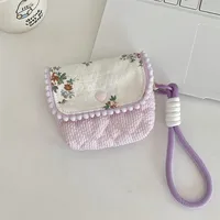 Women's Ditsy Floral Stripe Cloth Cotton Buckle sku image 5