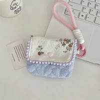 Women's Ditsy Floral Stripe Cloth Cotton Buckle sku image 6