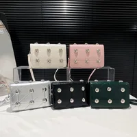 Women's Pu Leather Solid Color Streetwear Rivet Square Magnetic Buckle Square Bag main image 1