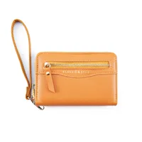 Women's Solid Color Pu Leather Zipper sku image 2