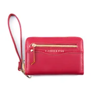 Women's Solid Color Pu Leather Zipper sku image 5