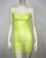 Women's Party Dress Sexy Strap Sleeveless Solid Color Above Knee Cocktail Party sku image 7
