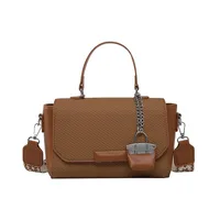 Women's Medium Pu Leather Solid Color Vintage Style Streetwear Square Magnetic Buckle Crossbody Bag main image 5