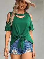 Women's Shirt Short Sleeve Blouses Casual Casual Style Japanese And Korean Leisure Solid Color main image 1