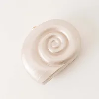 Milky White Acrylic Solid Color Oval main image 2