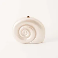 Milky White Acrylic Solid Color Oval main image 1